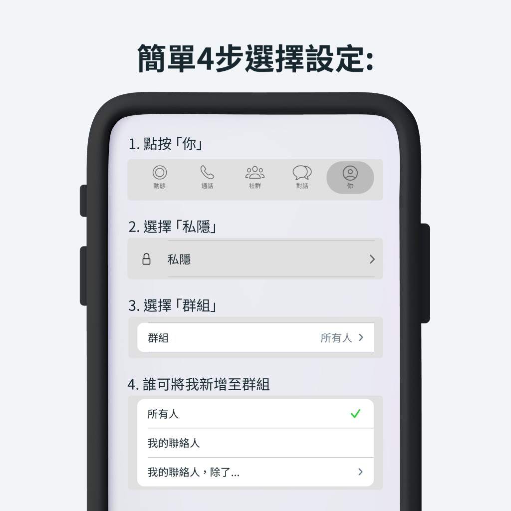 2. 自己決定加入什麼群組(群組權限) 2. 自己決定加入什麼群組(群組權限)