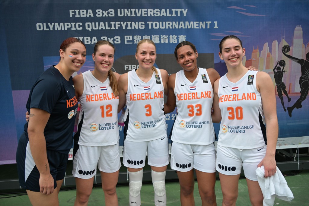   FIBA 3x3 籃球巴黎奥運資格賽，荷蘭女子隊劍指冠軍。 蘇正謙攝