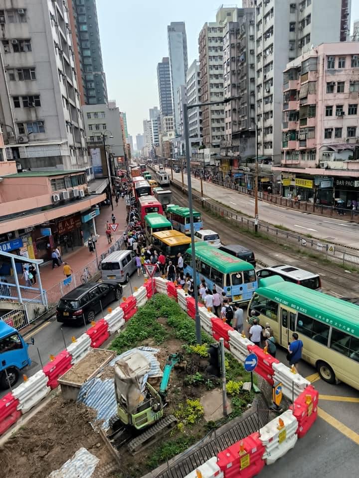 現場交通擠塞。車cam L（香港群組）FB