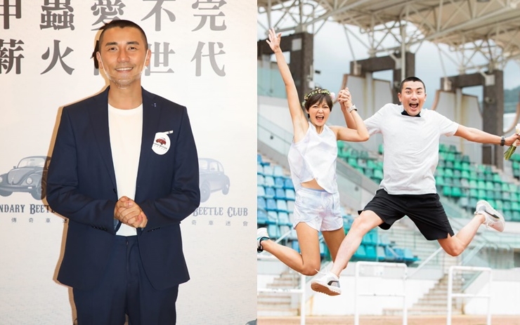 洪永城公布婚訊後首露面,果然春風滿面。