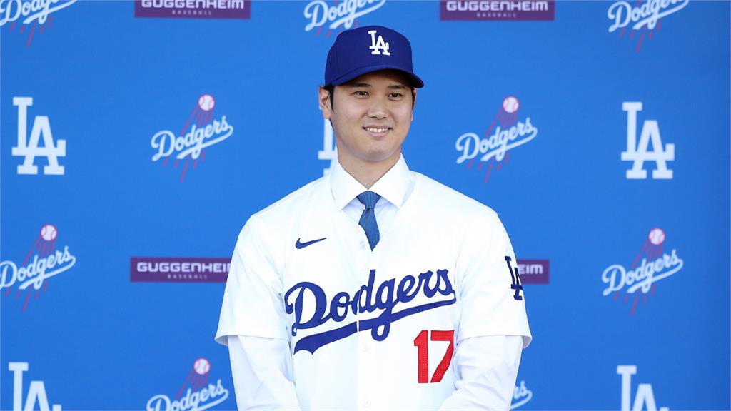 在美國聯業棒球隊「道奇」效力的日本運動員大谷翔平。