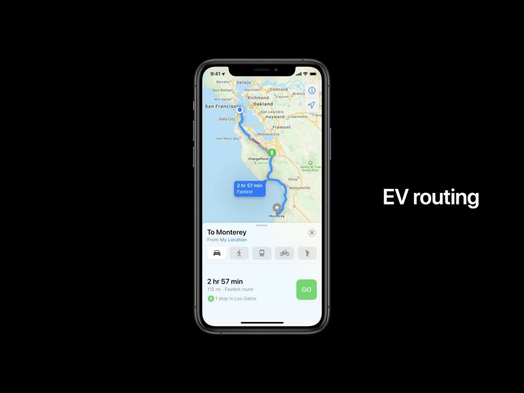 Apple地圖EV routing功能在WWDC 2020開發者大會預告登場。