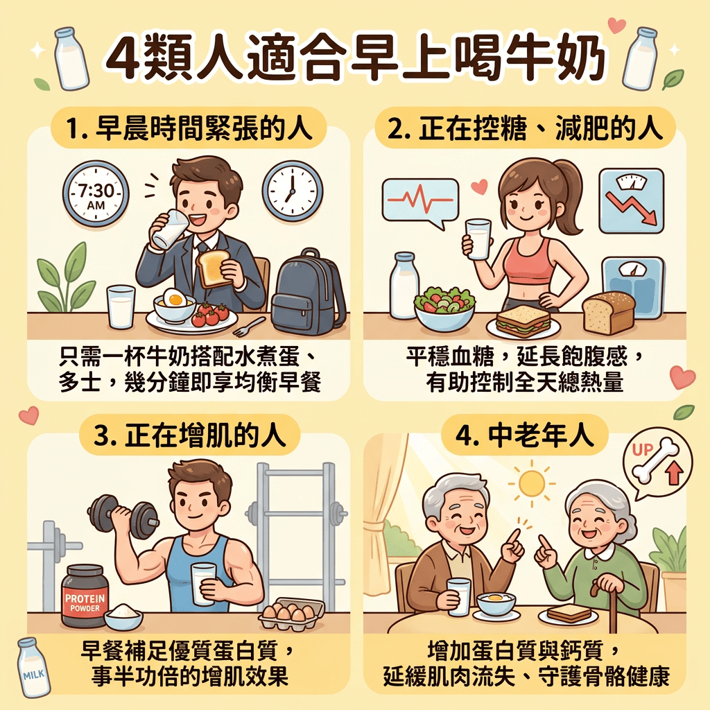4類人適合早上喝牛奶 4類人適合早上喝牛奶