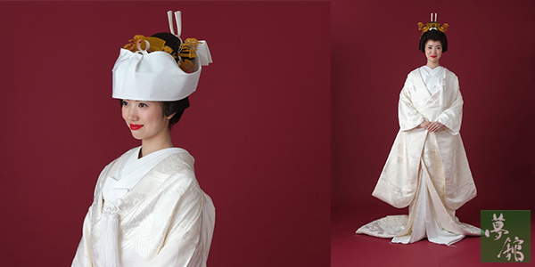 日本人習慣穿白色和服為婚嫁服裝。（網上圖片）