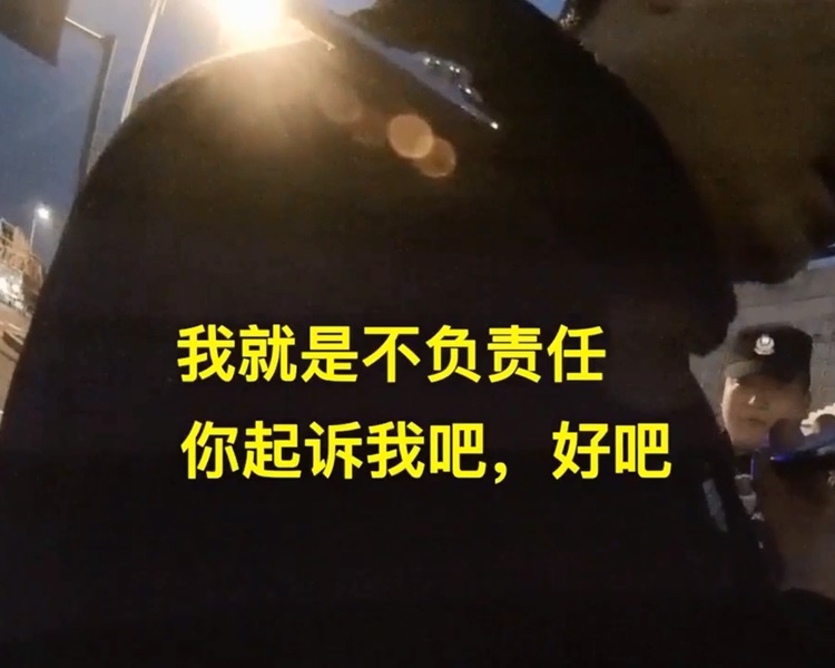 母親還要求警員起訴自己。影片截圖