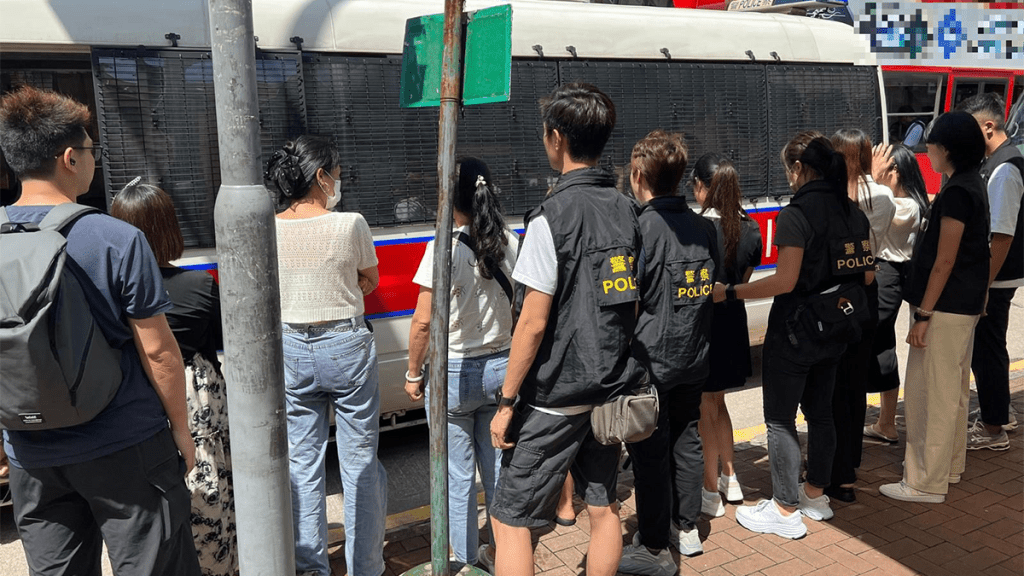 7名持雙程證内地女子被捕。警方提供