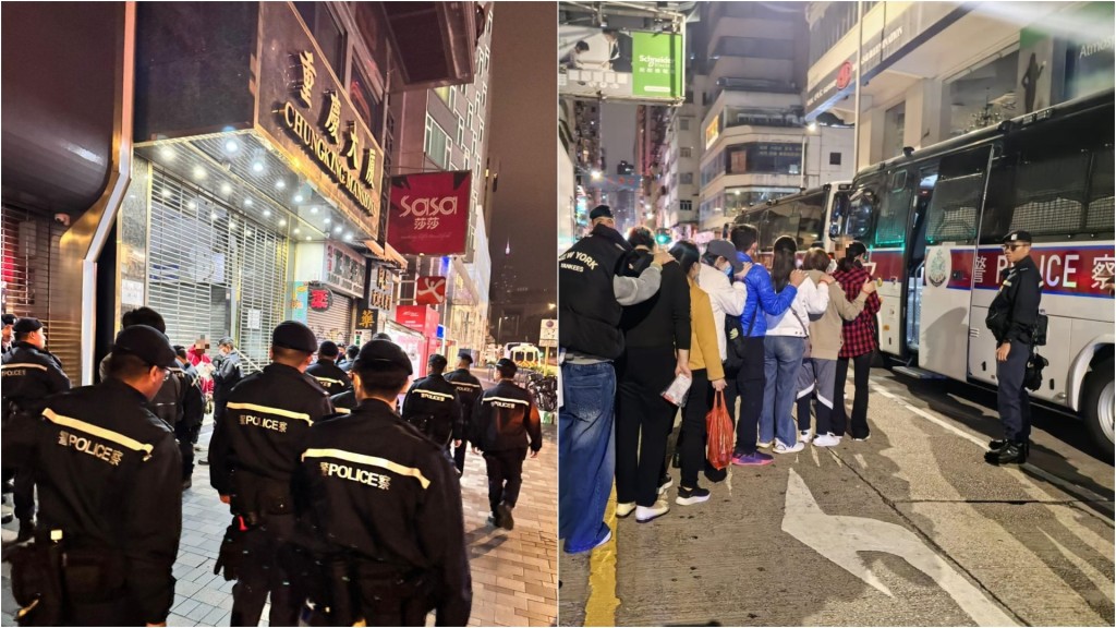 O記一連三日全港大反黑 突擊多區罪案黑點 拘206人檢大批武器