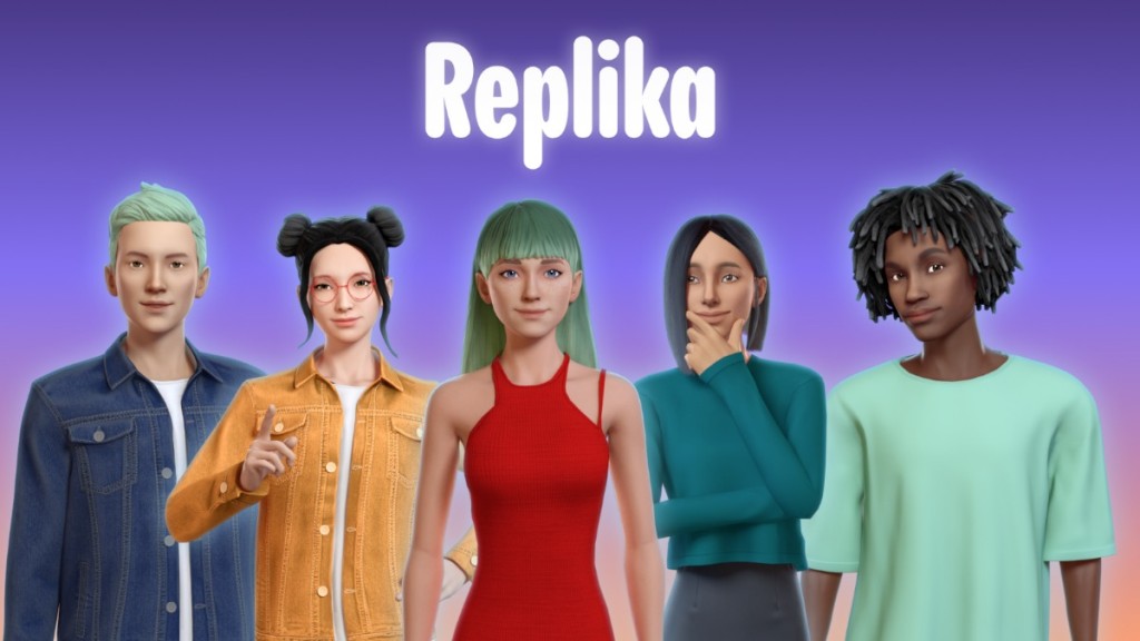 Replika程式可以充當虛擬伴侶。網圖 Replika程式可以充當虛擬伴侶。網圖