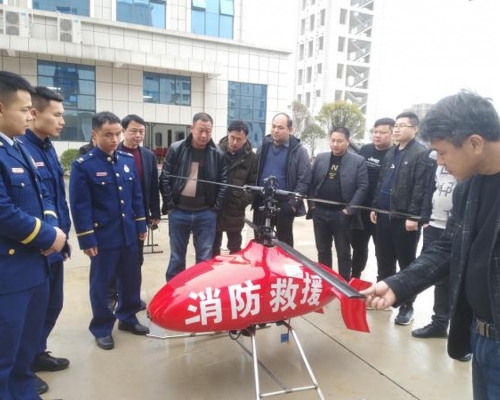 湖南出現首支消防救援無人機編隊。