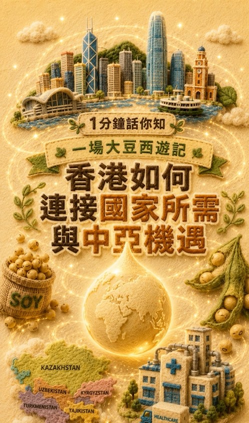 來片.一分鐘話你知︱一場大豆西遊記 香港如何連接國家所需和中亞機遇 來片.一分鐘話你知︱一場大豆西遊記 香港如何連接國家所需和中亞機遇