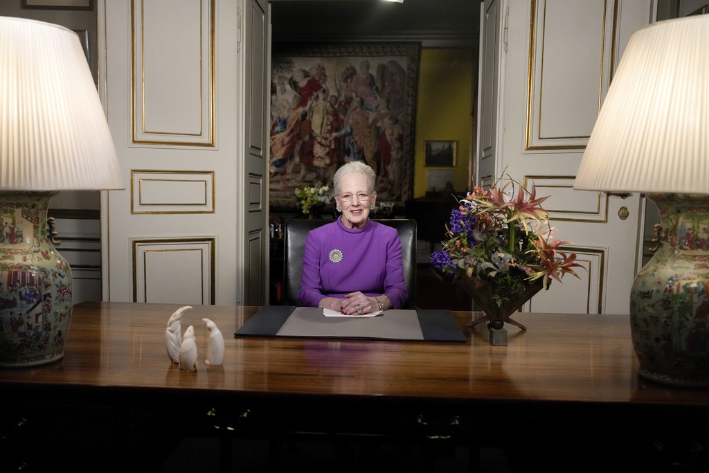 丹麥女王瑪格麗特二世1月退位。美聯社