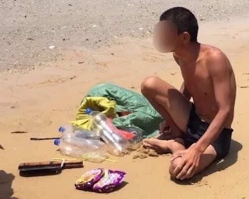台灣金門縣發現一名大陸男子漂浮在海面。 網圖
