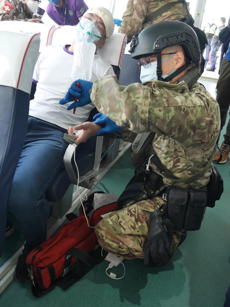 演习模拟船上多人受伤。警方FB