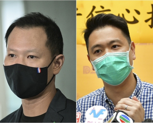 郭榮鏗(左)指不應文革式批鬥法官;周浩鼎質疑司法機構處理投訴標準不一。資料圖片
