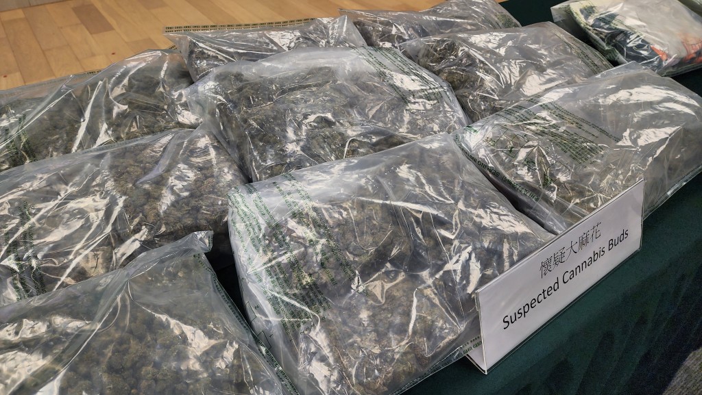 海關檢獲14公斤大麻花，市值300萬元。