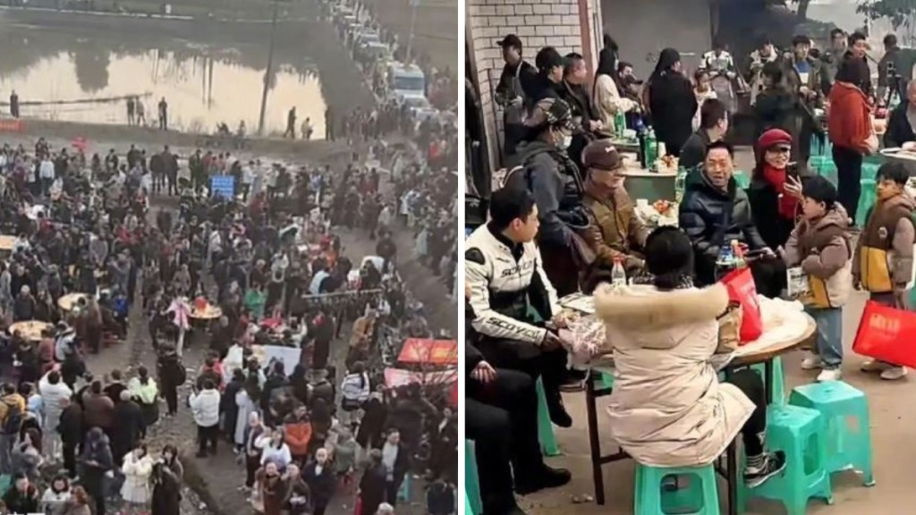 重慶女子求助殺年豬，千人驅車來幫忙。微博@《新聞晨報》