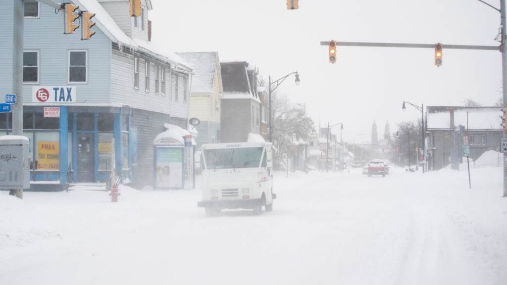 紐約州迎來暴風雪。REUTERS