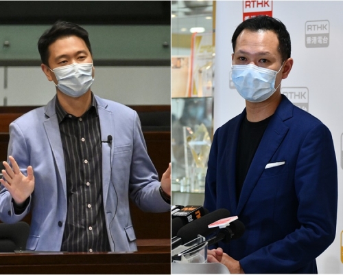 郭榮鏗（右）認為馬道立發聲明是因為法庭不斷受壓；周浩鼎（左）則認為未能釋除巿民疑慮。