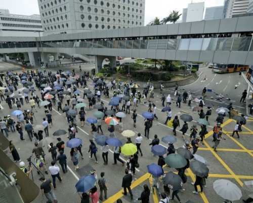 去年11月網民發起的「曙光行動」連續多日癱瘓交通。資料圖片