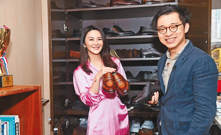 林作與女友裕美分享家中的名牌，大曬珍藏。(資料圖片)