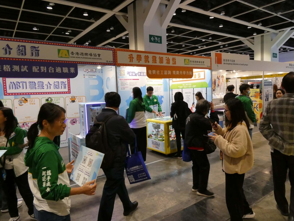 博覽設有多個互動工作坊、職業體驗活動等。歐文瀚攝 博覽設有多個互動工作坊、職業體驗活動等。歐文瀚攝