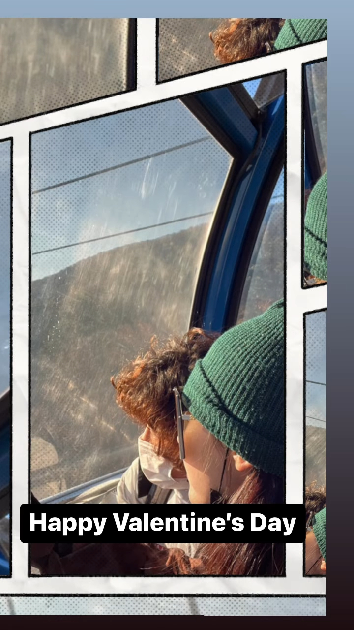 張栢芝晒出母子在纜車合拍的照片。