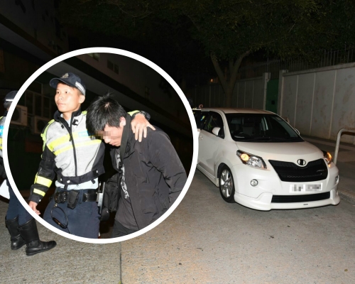 男子涉藥駕被捕(小圖)。 丁志雄攝