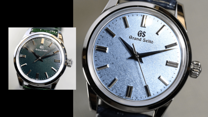 近年Grand Seiko將日本季節特色融入腕表設計的策略非常成功，最新到港就有兩款37.3mm直徑的手上鏈新表，包括名為「季春」的淺藍色面SBGW283和「杪夏」的深綠色SBGW285。售價同樣是$37,800。