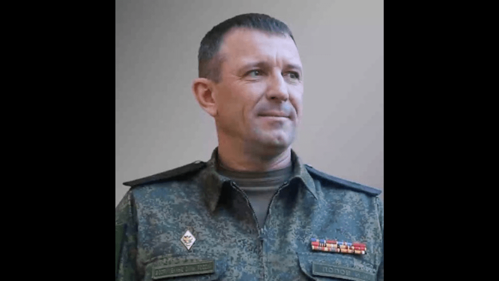 俄羅斯陸軍第58合成軍團原司令波波夫(Ivan Popov)。 Twitter@Teoyaomiquu