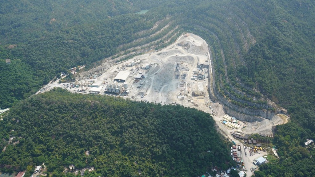 屯門藍地石礦區。資料圖片