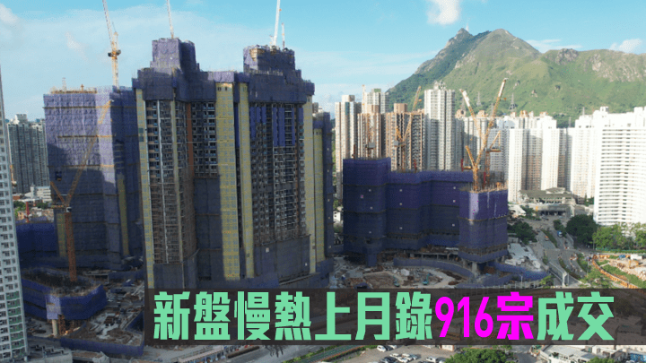 上月新盤錄916宗成交。