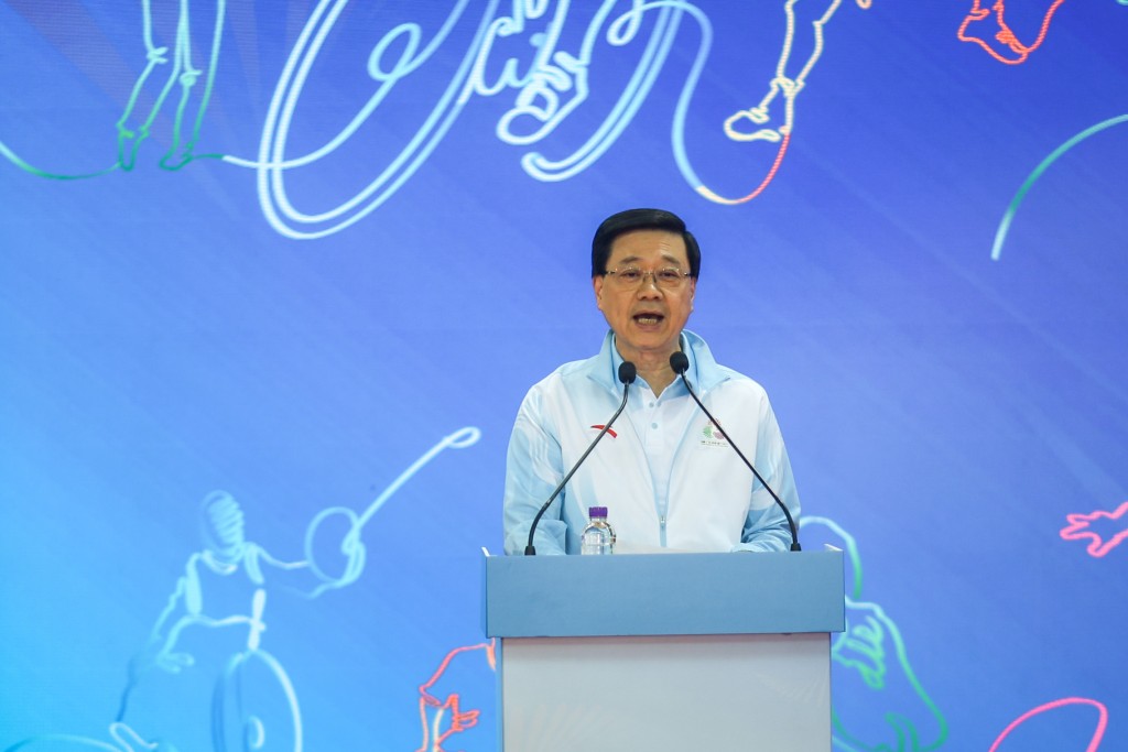 李家超在活動上致辭。何家豪攝