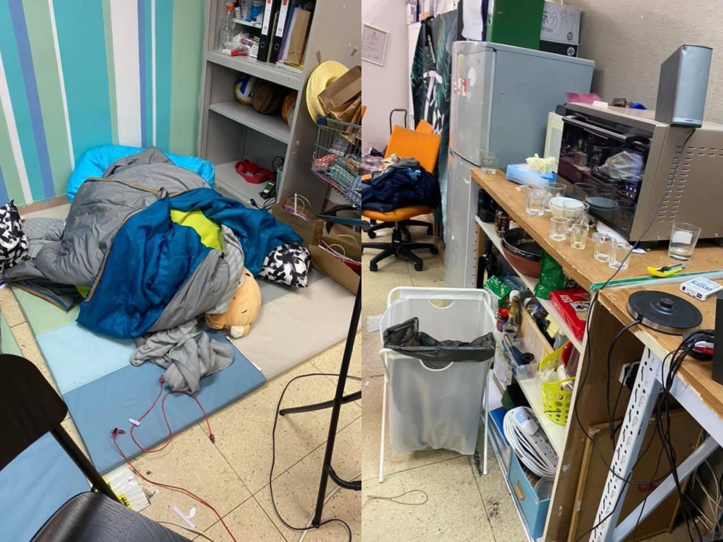 有人於地上睡覺。Lihkg童子尿圖片