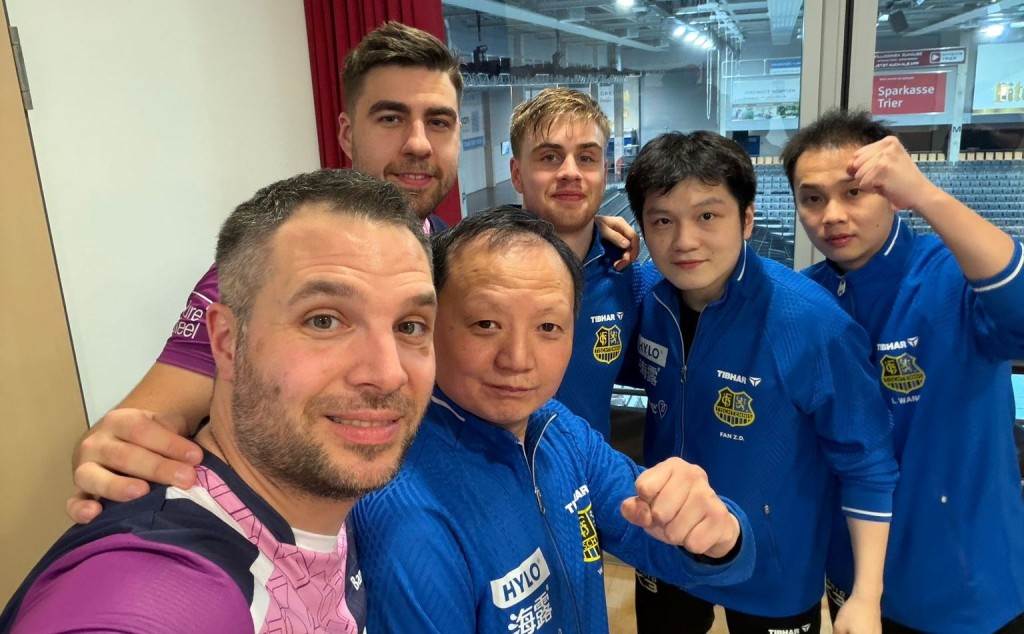 幸好隊友贏波,薩爾布呂肯順利躋身乒乓歐聯4強。薩爾布呂肯IG圖片 幸好隊友贏波,薩爾布呂肯順利躋身乒乓歐聯4強。薩爾布呂肯IG圖片