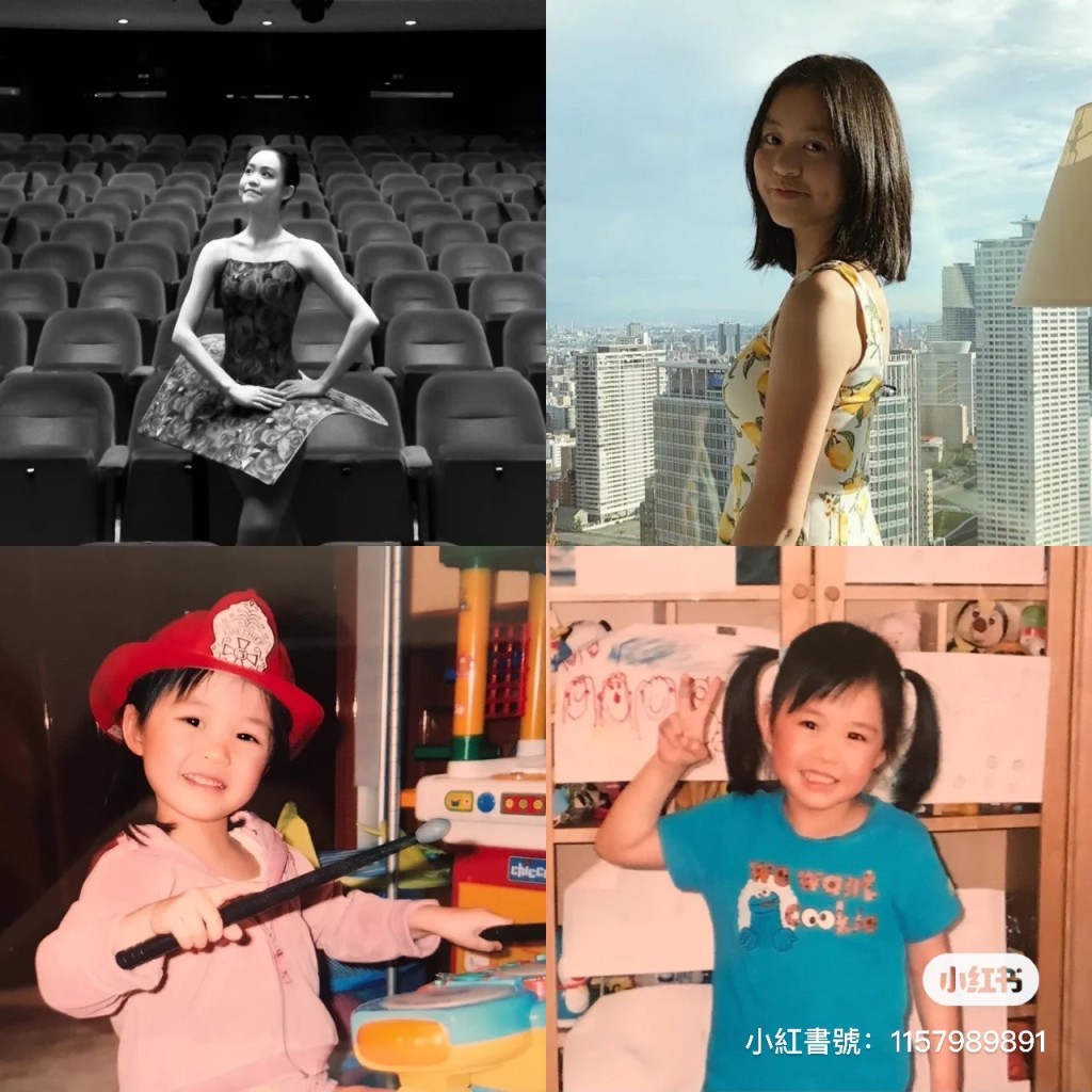 劉秀盈近日分享了兩張幼童時期照片。