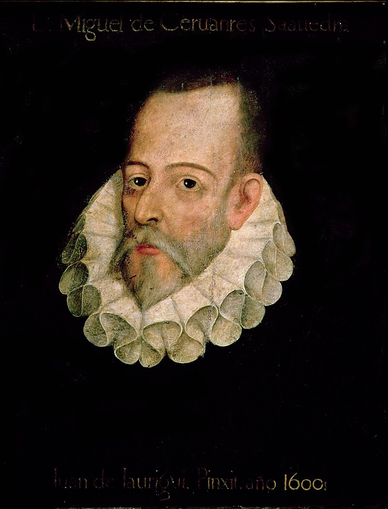 《唐吉诃德》（Don Quixote）是西班牙作家塞万提斯（Miguel de Cervantes）于1605年和1615年分两部分出版的反骑士文学作品。（图片来源：维基百科）