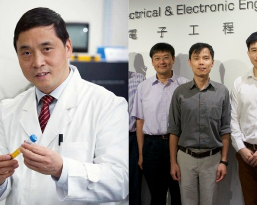 圖左為浸會大學教授呂愛平,圖右為港大研究團隊。(圖片由研究資助局提供)