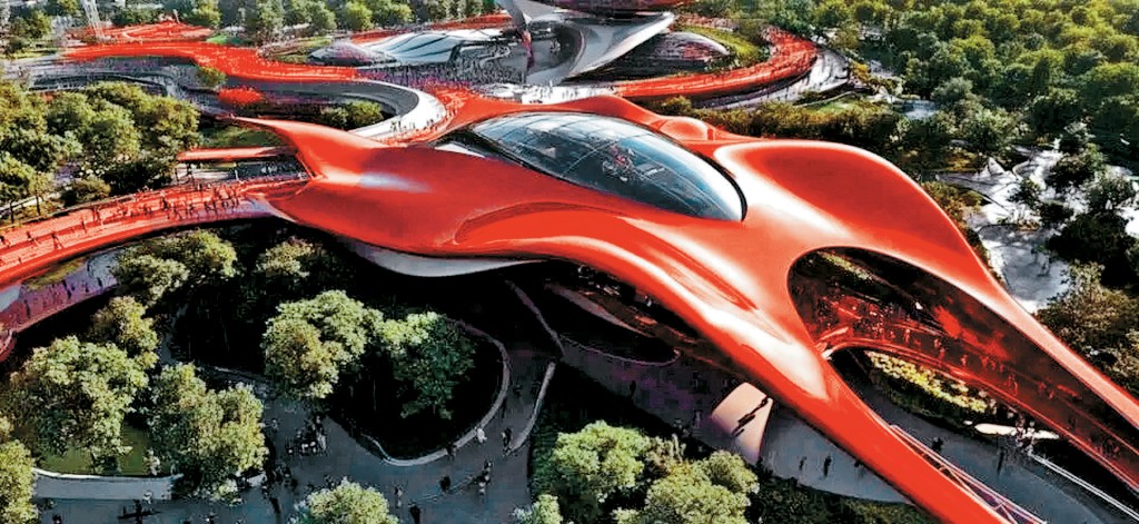 北京的法拉利世界娛樂綜合體項目概念圖。