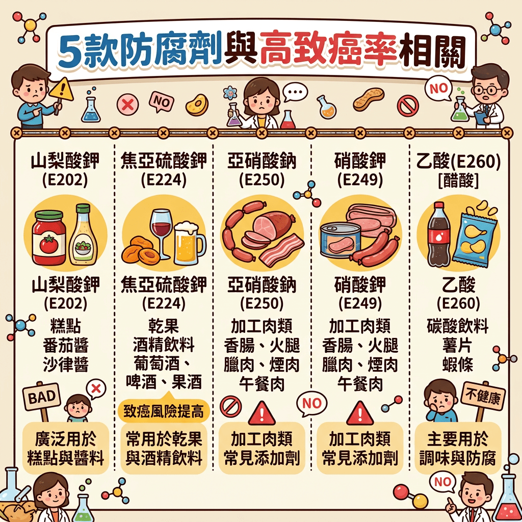 5款防腐劑與高致癌率相關 5款防腐劑與高致癌率相關