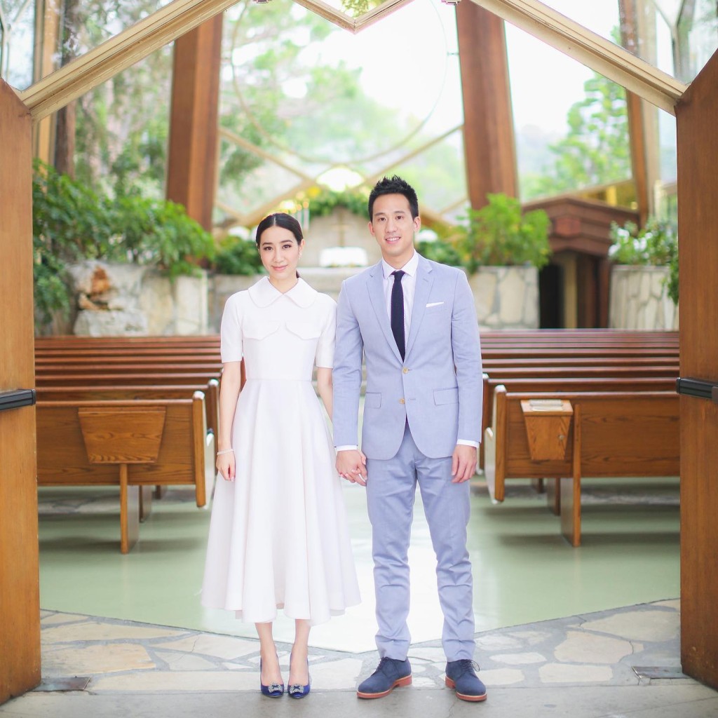 吳雨霏2015年嫁給初戀男友、有網球王子之稱的洪立熙。