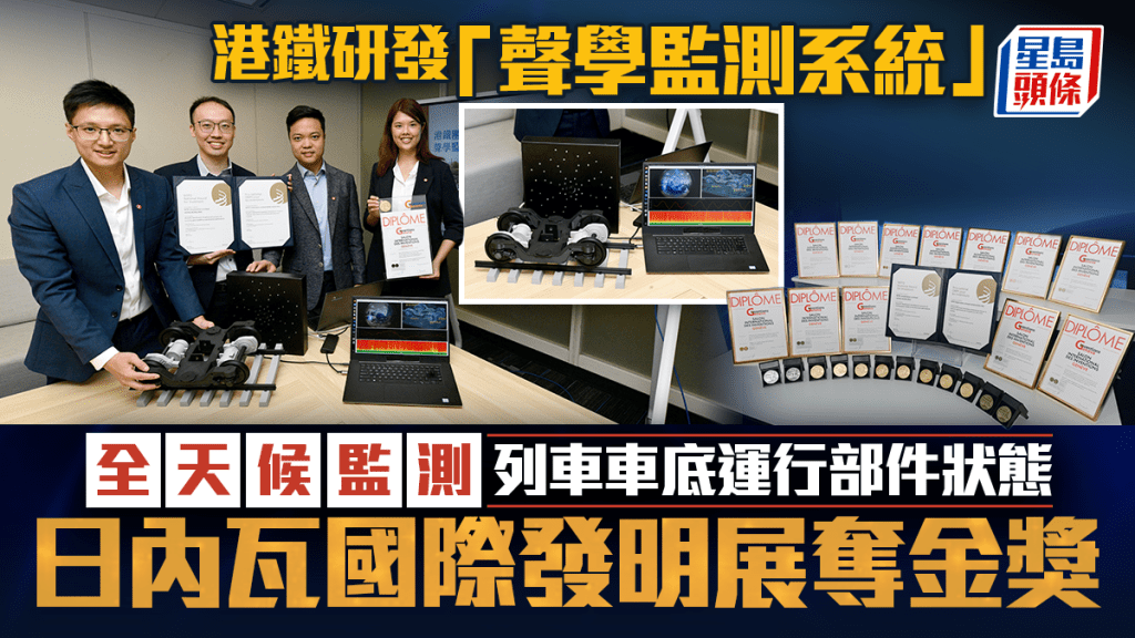 港鐵研發「聲學監測系統」  全天候監測列車車底運行部件狀態  於日內瓦國際發明展奪金獎