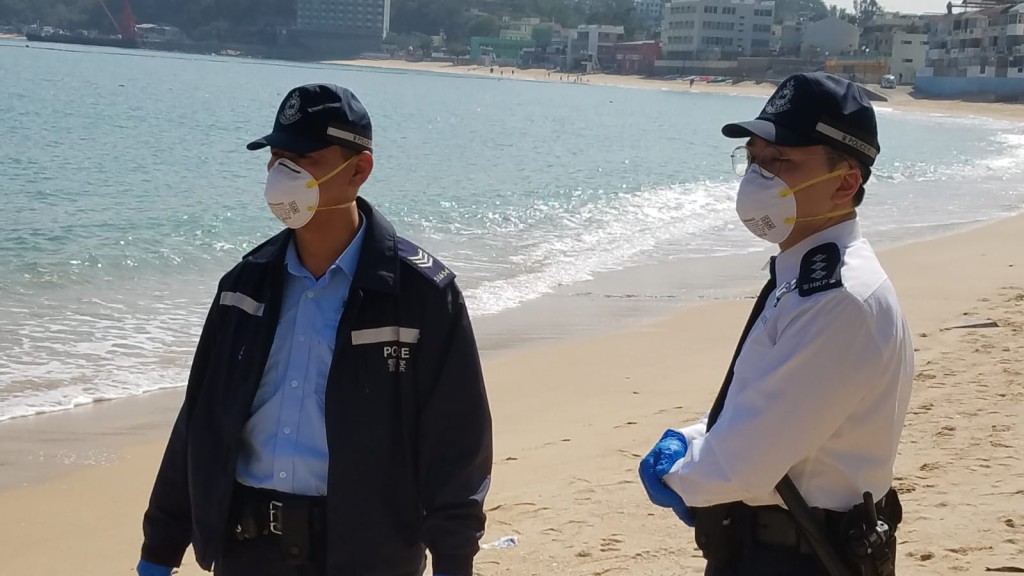 警員到場調查。 楊偉亨攝