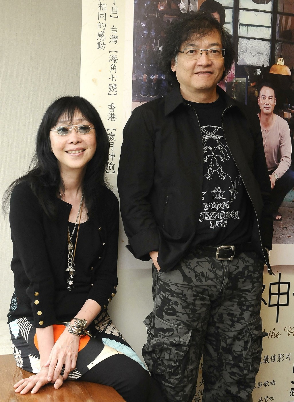 羅啟銳(右)與女友張婉婷合作無間數十載。