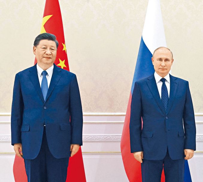 俄乌战事爆发后，中俄元首第一次面对面会谈。