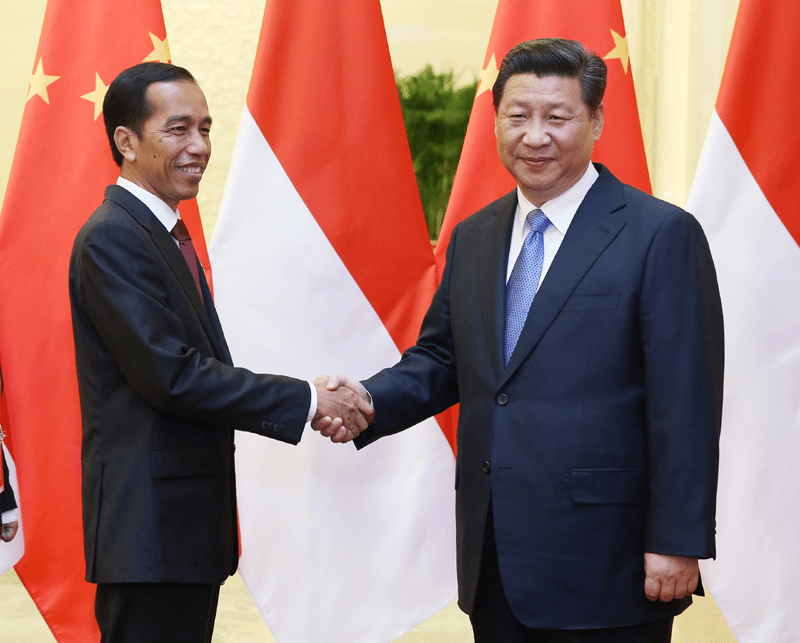 印尼总统佐科与习近平会晤。资料图片