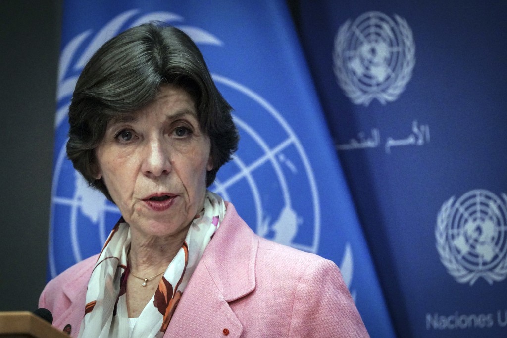 法国外交部长凯瑟琳·科隆纳。AP