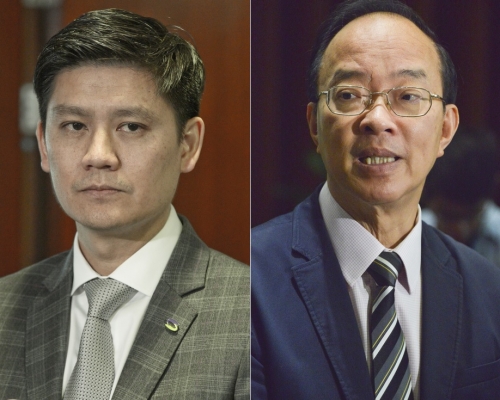 譚文豪(左)批評馬逢國(右)身為議員竟帶頭違規。資料圖片