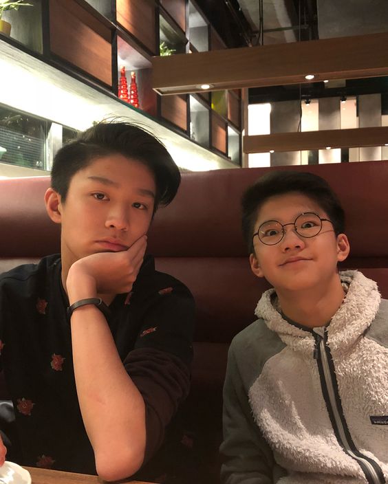 大仔高大斯文兼靚仔，長得較似媽咪，而細仔就搞怪可愛，似足林曉峰。網上圖片