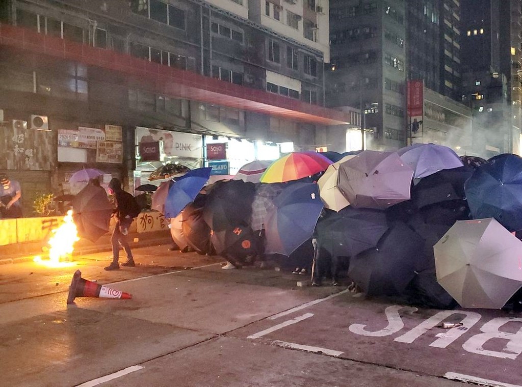 油尖旺區周一晚上發生激烈衝突。資料圖片