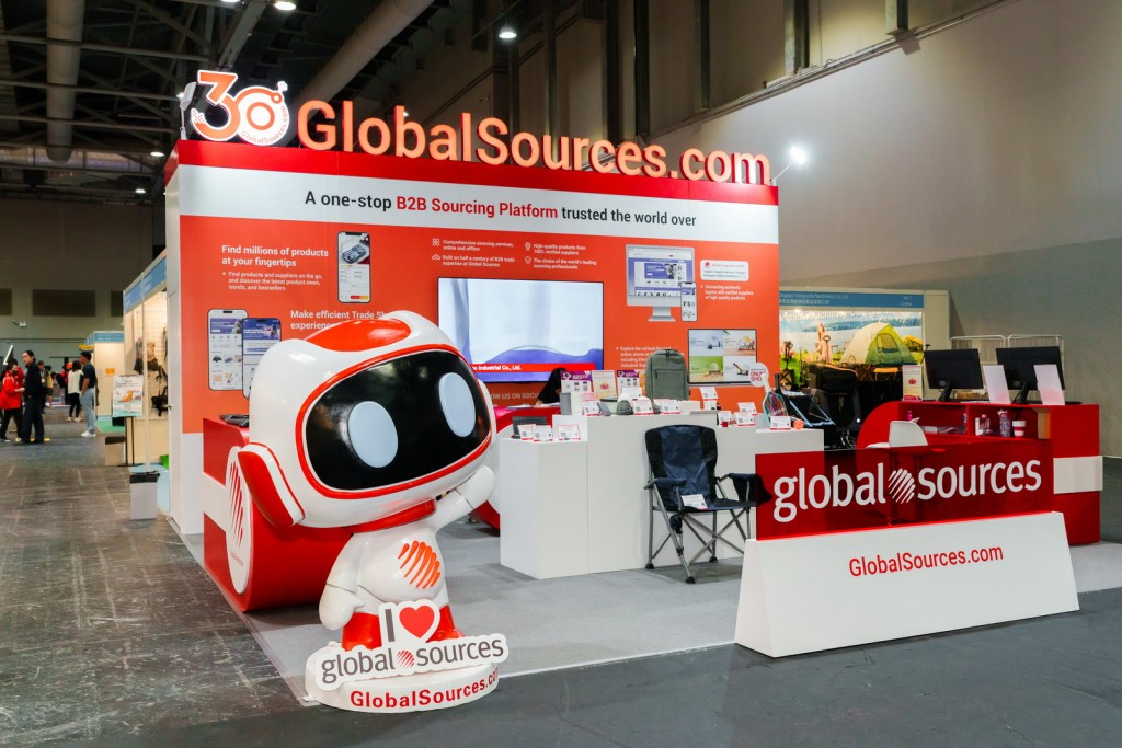 環球資源作爲深受國際認可的多渠道O2O貿易平台，在場內推廣品牌及所提供的商貿服務。